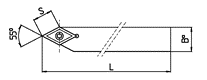 Wendeplattenhalter für 55°-Kopierplatte / DCGT + DCMT (SDNC)